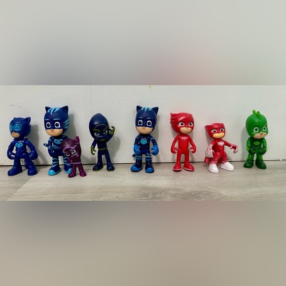 PJ Mask Action Figures Lot Set Of Disney Catboy, Gekko, Action Figures Set Of 8 - Picture 1 of 3